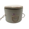 Set Botez Trusou, Cufar si Lumanare Catifea Matei, Alb-Beige - imagine 3