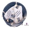 Set Botez Trusou, Cufar si Lumanare Denim - imagine 3