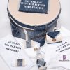 Set Botez Trusou, Cufar si Lumanare Denim - imagine 4