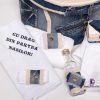 Set Botez Trusou, Cufar si Lumanare Denim - imagine 5