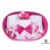 Set Botez Trusou si Lumanare Lebada, 10 piese, Roz - imagine 2