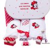 Set Botez Trusou si Lumanare Minnie Mouse, 10 piese, Rosu-Alb - imagine 3