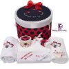 Set Botez Trusou si Lumanare Buburuza, 10 piese, Rosu-Negru - imagine 2