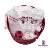 Set Botez Trusou si Lumanare Buburuza, 10 piese, Rosu-Negru - imagine 4