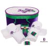 Set Botez Trusou si Lumanare Floare, 10 piese, Mov - imagine 4