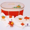 Set Botez Trusou si Lumanare Pumpkin, 10 piese, Portocaliu - imagine 2