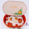 Set Botez Trusou si Lumanare Pumpkin, 10 piese, Portocaliu - imagine 4
