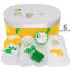 Set Botez Trusou si Lumanare Fluturi, 10 piese, Galben-Verde - imagine 2