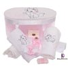 Set Botez Trusou si Lumanare Pisica Aristocrata, 10 piese, Roz - imagine 4