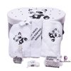 Set Botez Trusou si Lumanare Black Panda, 10 piese, Gri Negru - imagine 2