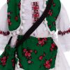Rochita Botez Traditionala Mariuca, Verde - imagine 4