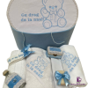 Set Botez Trusou Cufar Lumanare Blue TeddyBear - imagine 4