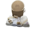 Set Botez Trusou Cufar Lumanare Urs, Alb-Beige - imagine 2
