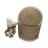 Set Botez Trusou Cufar Lumanare Urs, Alb-Beige - imagine 6