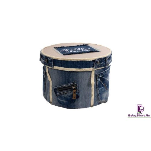 Cufar Trusou Denim Albastru/Bej