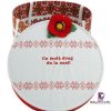 Cufar Trusou Botez Traditional, Textil Traditional, Alb-Rosu - imagine 2
